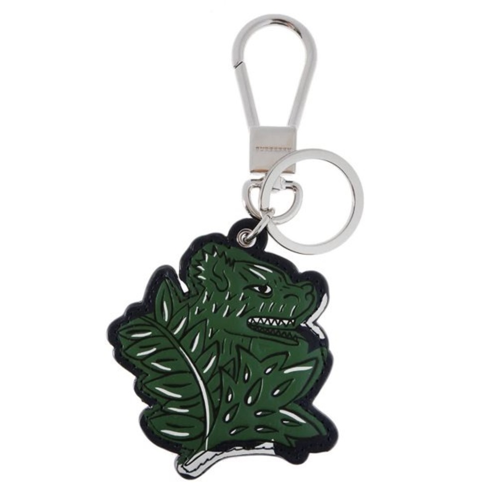 NWT Burberry Olive Green Beasts Bag Charm / Key Ring